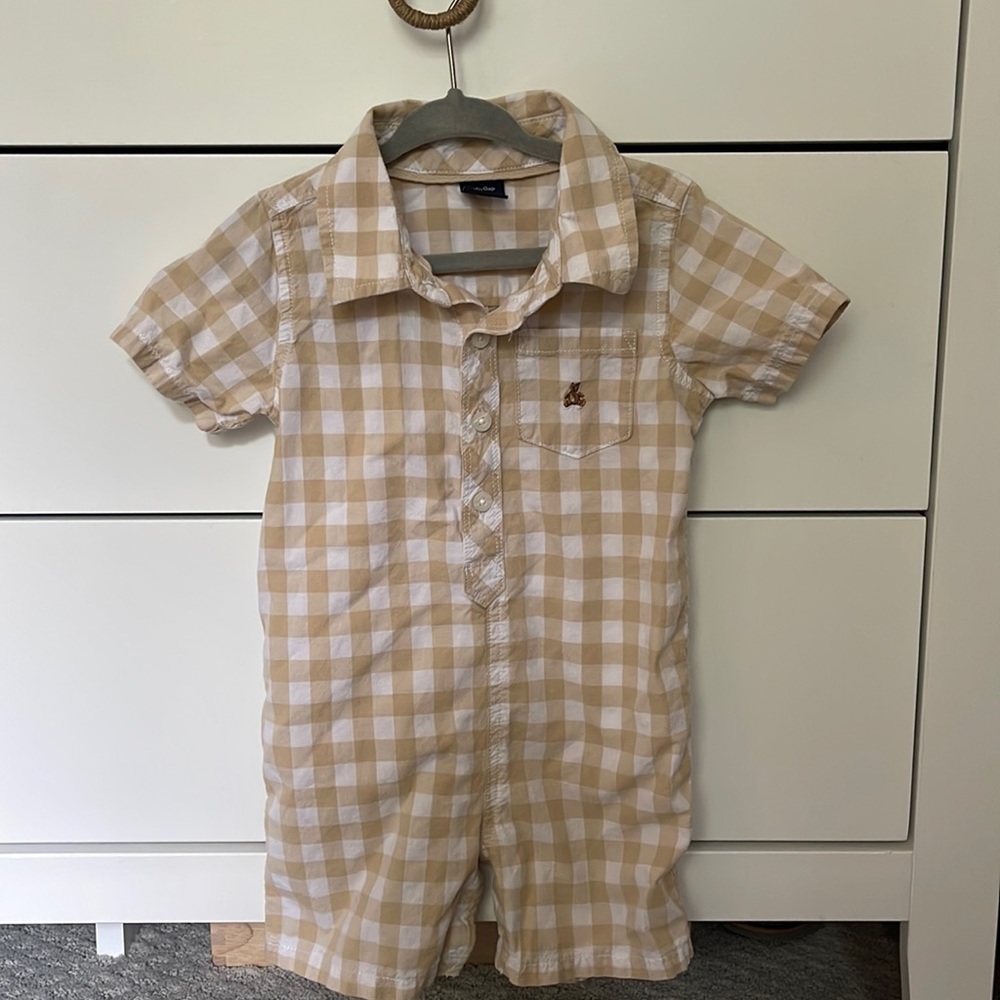 Baby Gap gingham one piece romper
